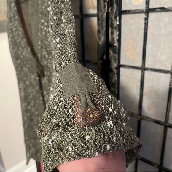 Isabel Taveres Net Hunter Green Cárdigan OS Fits Most Excellent Like New - Picture 9 of 14